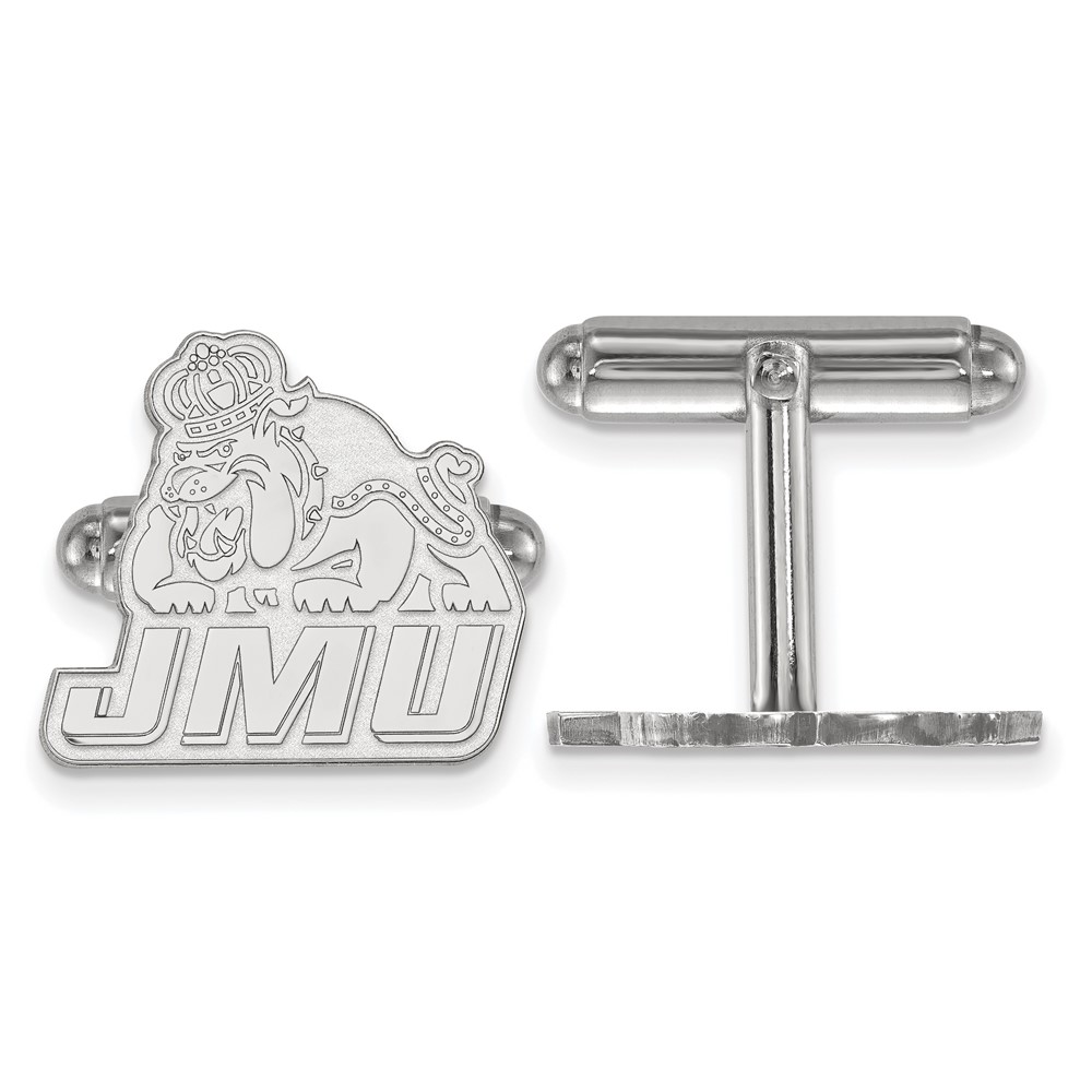 Sterling Silver Rhodium-plated LogoArt James Madison University Cuff Links