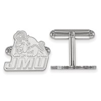 Sterling Silver Rhodium-plated LogoArt James Madison University Cuff Links view 1