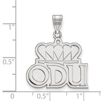 Sterling Silver Rhodium-plated LogoArt Old Dominion University O-d-u Large Pendant view 2