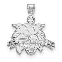 Sterling Silver Rhodium-plated LogoArt Ohio University Bobcat Small Pendant view 1