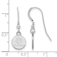 Sterling Silver Rh-plated LogoArt the Citadel XS Dangle Earrings view 2