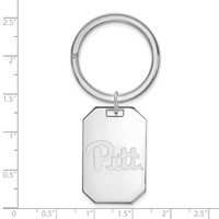 Sterling Silver Rhodium-plated LogoArt University of Pittsburgh Key Ring view 2