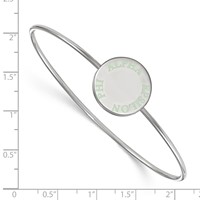 Sterling S. Rh-plated LogoArt Alpha Epsilon Phi Enameled Slip-on Bangle view 3