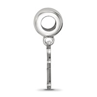 Sterling Silver Rhodium-plated LogoArt Baylor University Bears Small Dangle Bead Charm view 2