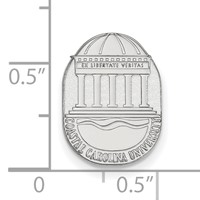 Sterling Silver Rhodium-plated LogoArt Coastal Carolina University Crest Lapel Pin view 3