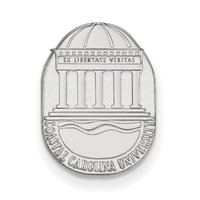 Sterling Silver Rhodium-plated LogoArt Coastal Carolina University Crest Lapel Pin view 1