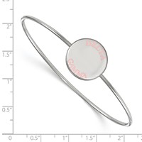 Sterling Silver Rh-plated LogoArt Delta Gamma Enameled Slip-on Bangle view 2