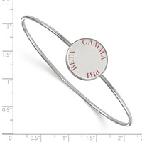 Sterling Silver Rh-plated LogoArt Gamma Phi Beta Enameled Slip-on Bangle view 2