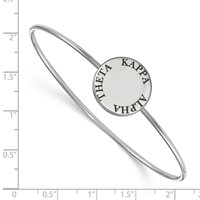 Sterling S. Rh-plated LogoArt Kappa Alpha Theta Enameled Slip-on Bangle view 3