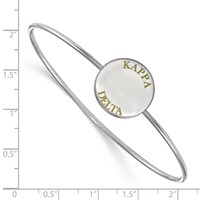 Sterling Silver Rh-plated LogoArt Kappa Delta Enameled Slip-on Bangle view 3