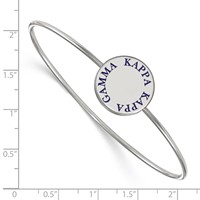 Sterling S. Rh-plated LogoArt Kappa Kappa Gamma Enameled Slip-on Bangle view 2