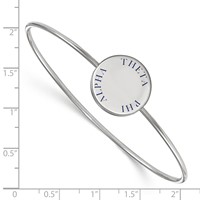 Sterling Silver Rh-plated LogoArt Theta Phi Alpha Enameled Slip-on Bangle view 3