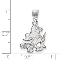 Sterling Silver Rhodium-plated LogoArt United States Air Force Academy Falcon Medium Pendant view 2