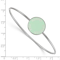 Sterling S. Rh-plated LogoArt Alpha Epsilon Phi Enameled Slip-on Bangle view 3