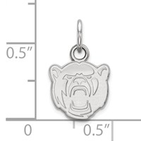Sterling Silver Rhodium-plated LogoArt Baylor University Extra Small Pendant view 2