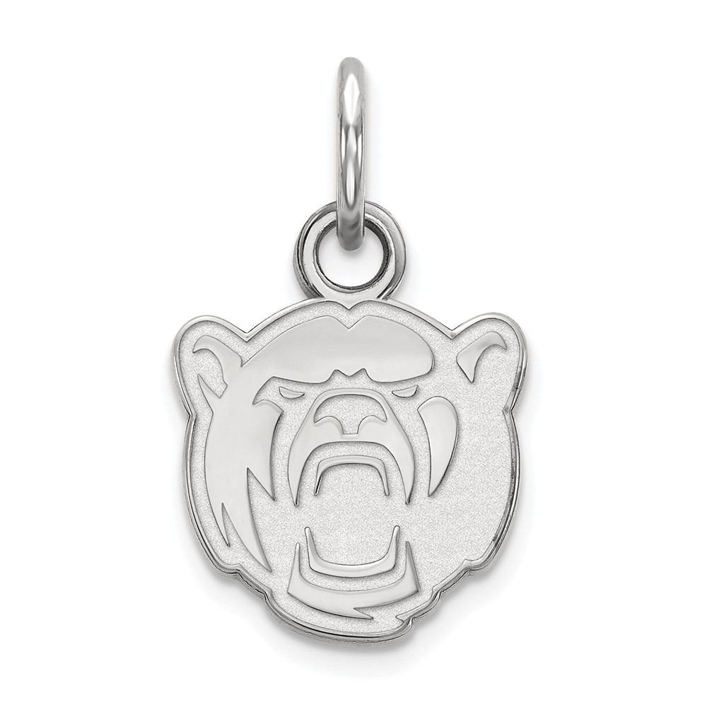 Sterling Silver Rhodium-plated LogoArt Baylor University Extra Small Pendant