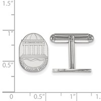 Sterling Silver Rhodium-plated LogoArt Coastal Carolina University Crest Cuff Links view 2