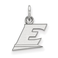 Sterling Silver Rhodium-plated LogoArt Eastern Kentucky University Letter E Extra Small Pendant view 1