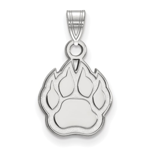 Sterling Silver Rhodium-plated LogoArt Northern Illinois University Paw Small Pendant
