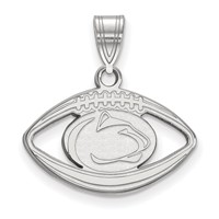 Sterling Silver Rhodium-plated LogoArt Penn State University Lion Football Pendant view 1