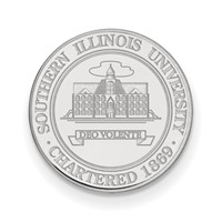 Sterling Silver Rhodium-plated LogoArt Southern Illinois University Crest Lapel Pin view 1
