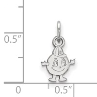 Sterling Silver Rhodium-plated LogoArt Syracuse University Mascot Extra Small Pendant view 2