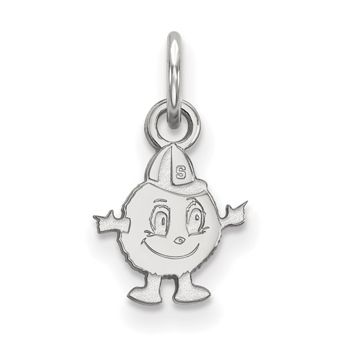 Sterling Silver Rhodium-plated LogoArt Syracuse University Mascot Extra Small Pendant