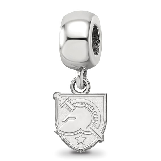 Sterling Silver Rhodium-plated LogoArt U.S. Military Academy Letter A Extra Small Dangle Bead Charm