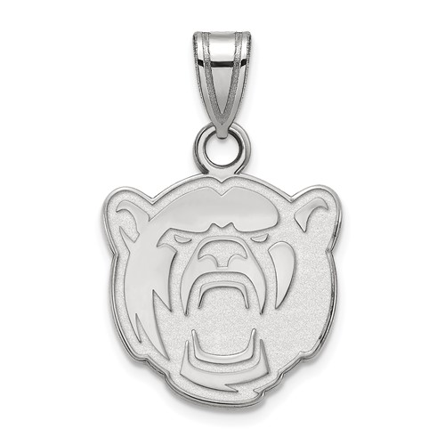 Sterling Silver Rhodium-plated LogoArt Baylor University Small Pendant