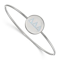 Sterling S. Rh-plated LogoArt Delta Delta Delta Enameled Slip-on Bangle view 1