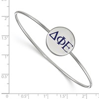 Sterling S. Rh-plated LogoArt Delta Phi Epsilon Enameled Slip-on Bangle view 2