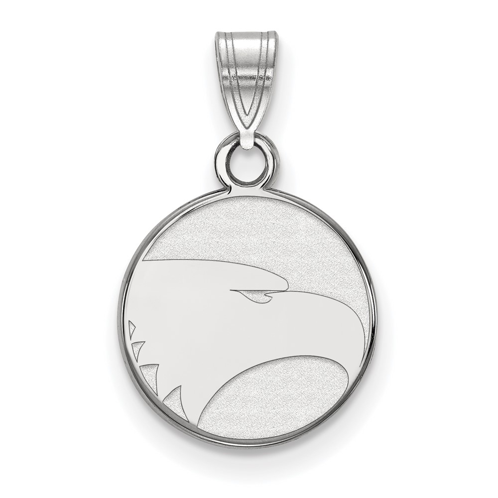Sterling Silver Rhodium-plated LogoArt Georgia Southern University Eagle Small Pendant