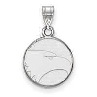 Sterling Silver Rhodium-plated LogoArt Georgia Southern University Eagle Small Pendant view 1