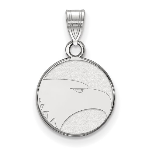 Sterling Silver Rhodium-plated LogoArt Georgia Southern University Eagle Small Pendant