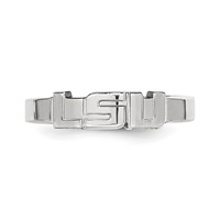 Sterling Silver Rhodium-plated LogoArt Louisiana State University L-s-u Toe Ring view 4