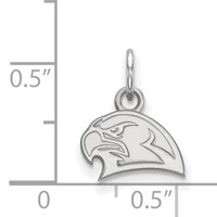 Sterling Silver Rhodium-plated LogoArt Miami University Ohio Redhawk Extra Small Pendant view 2