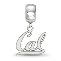 Sterling Silver Rhodium-plated LogoArt University of California Berkeley Small Dangle Bead Charm view 2