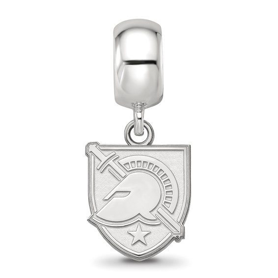 Sterling Silver Rhodium-plated LogoArt U.S. Military Academy Letter A Small Dangle Bead Charm