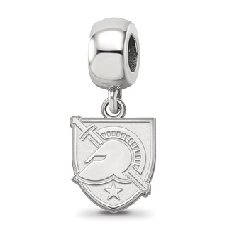 Sterling Silver Rhodium-plated LogoArt U.S. Military Academy Letter A Small Dangle Bead Charm