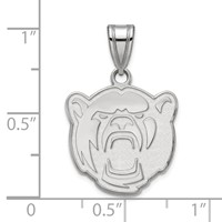 Sterling Silver Rhodium-plated LogoArt Baylor University Medium Pendant view 2