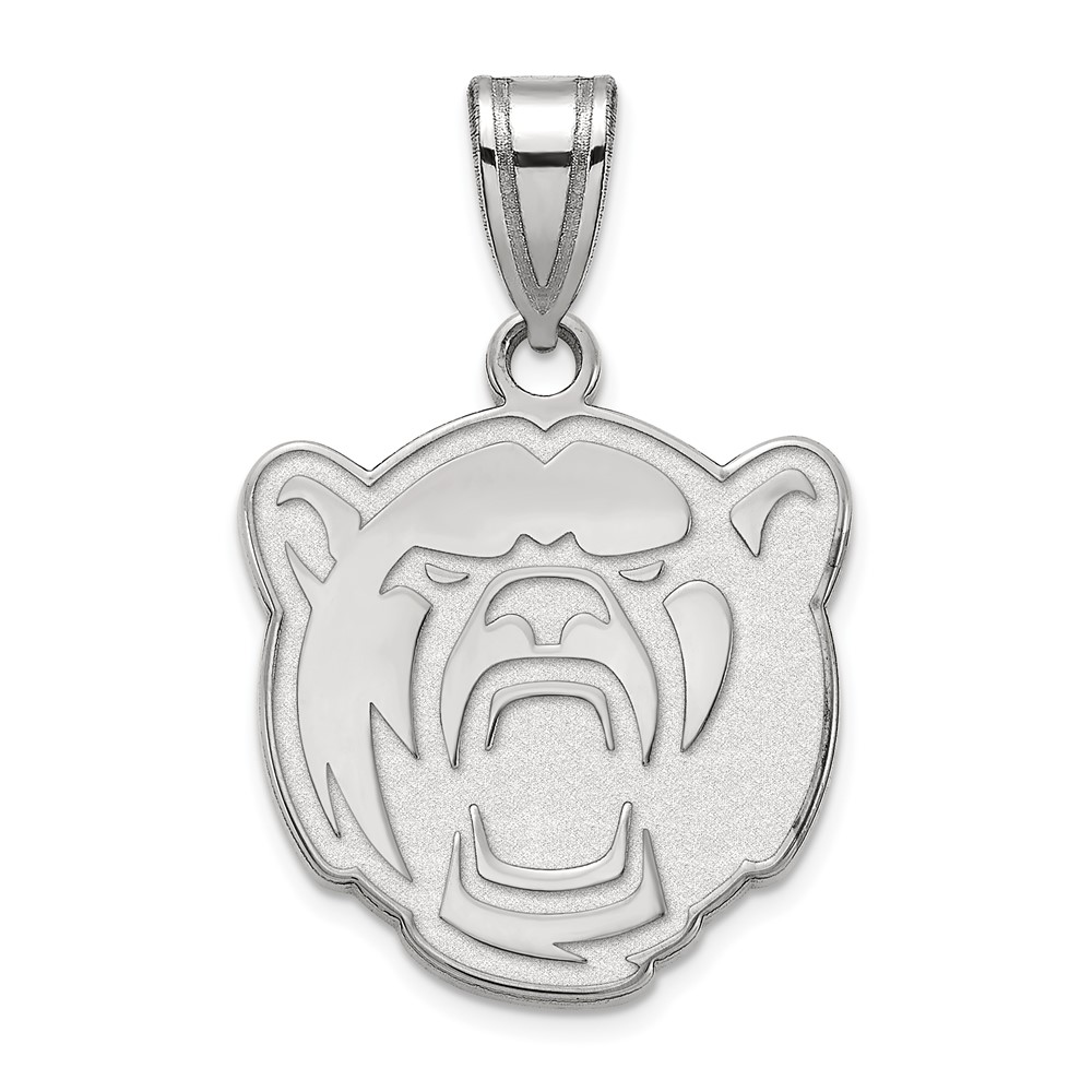 Sterling Silver Rhodium-plated LogoArt Baylor University Medium Pendant