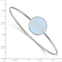 Sterling S. Rh-plated LogoArt Delta Delta Delta Enameled Slip-on Bangle view 2