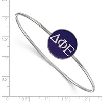 Sterling S. Rh-plated LogoArt Delta Phi Epsilon Enameled Slip-on Bangle view 3