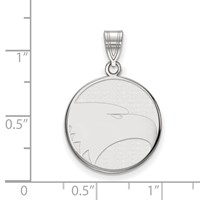 Sterling Silver Rhodium-plated LogoArt Georgia Southern University Eagle Large Pendant view 2