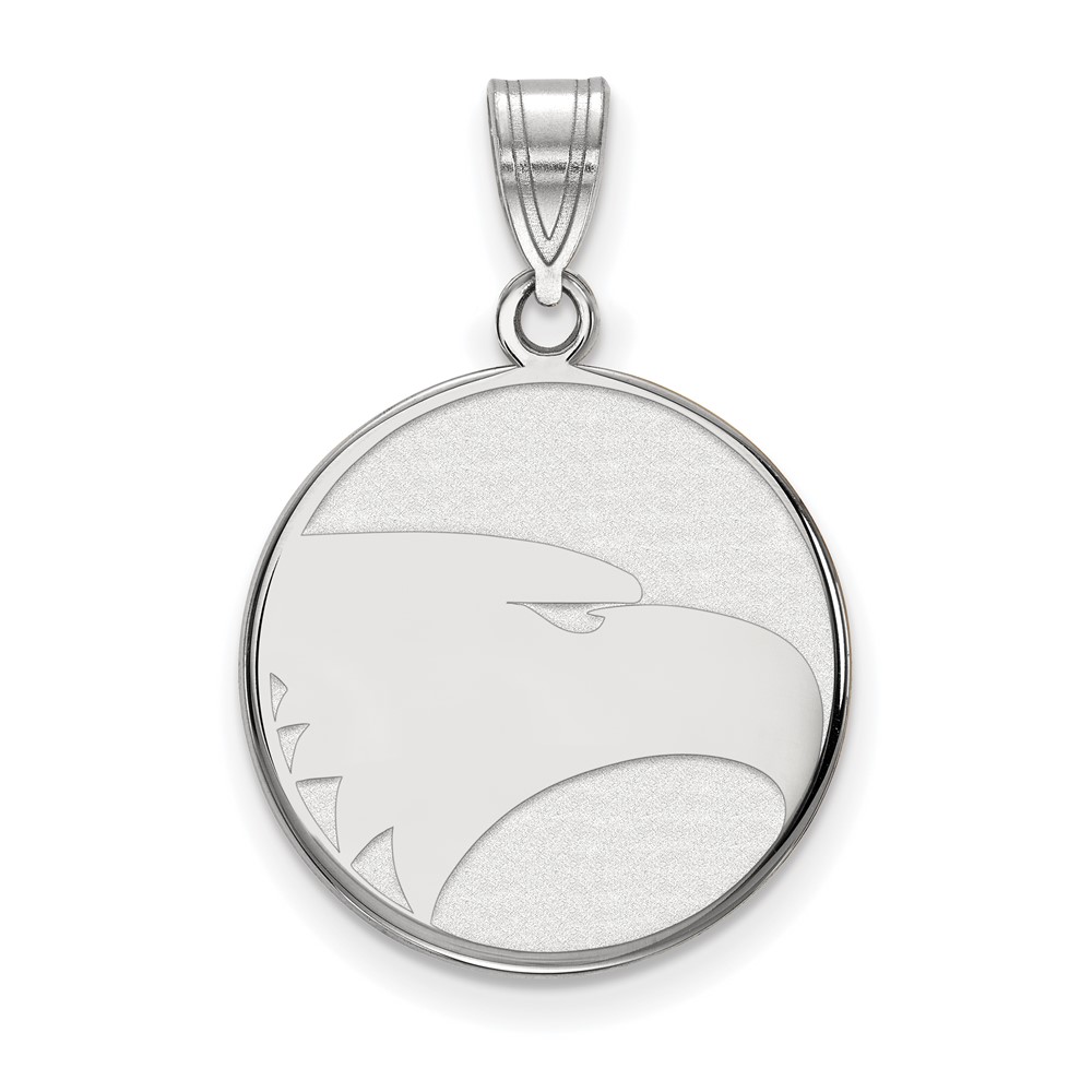 Sterling Silver Rhodium-plated LogoArt Georgia Southern University Eagle Large Pendant