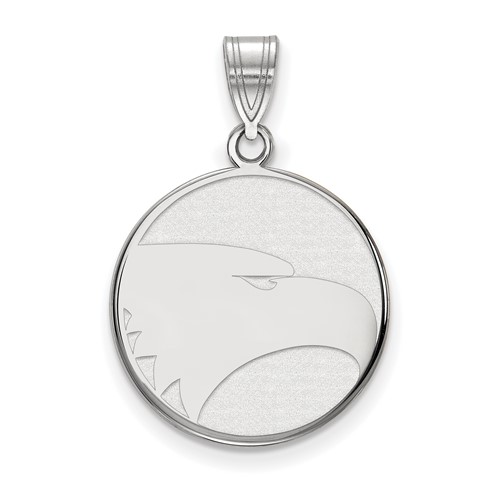 Sterling Silver Rhodium-plated LogoArt Georgia Southern University Eagle Large Pendant