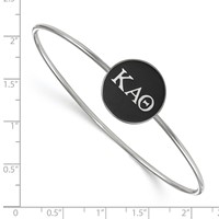 Sterling S. Rh-plated LogoArt Kappa Alpha Theta Enameled Slip-on Bangle view 2