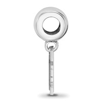 Sterling Silver Rhodium-plated LogoArt Montana State University Letter M Small Dangle Bead Charm view 2