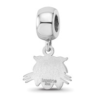 Sterling Silver Rhodium-plated LogoArt Ohio University Bobcat Extra Small Dangle Bead Charm view 5