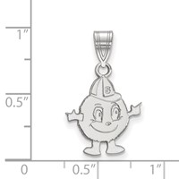 Sterling Silver Rhodium-plated LogoArt Syracuse University Mascot Medium Pendant view 2